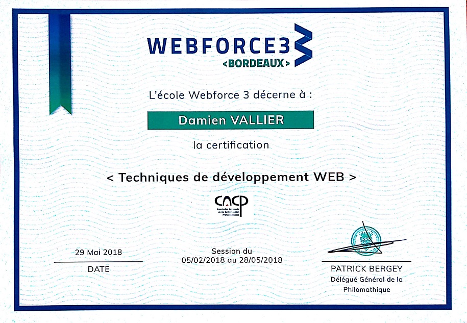certification WebForce